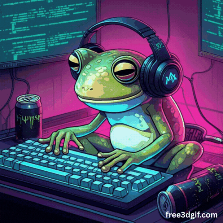 🐸 Frog Hacker at 3AM: The Meme, The Legend, The GIF